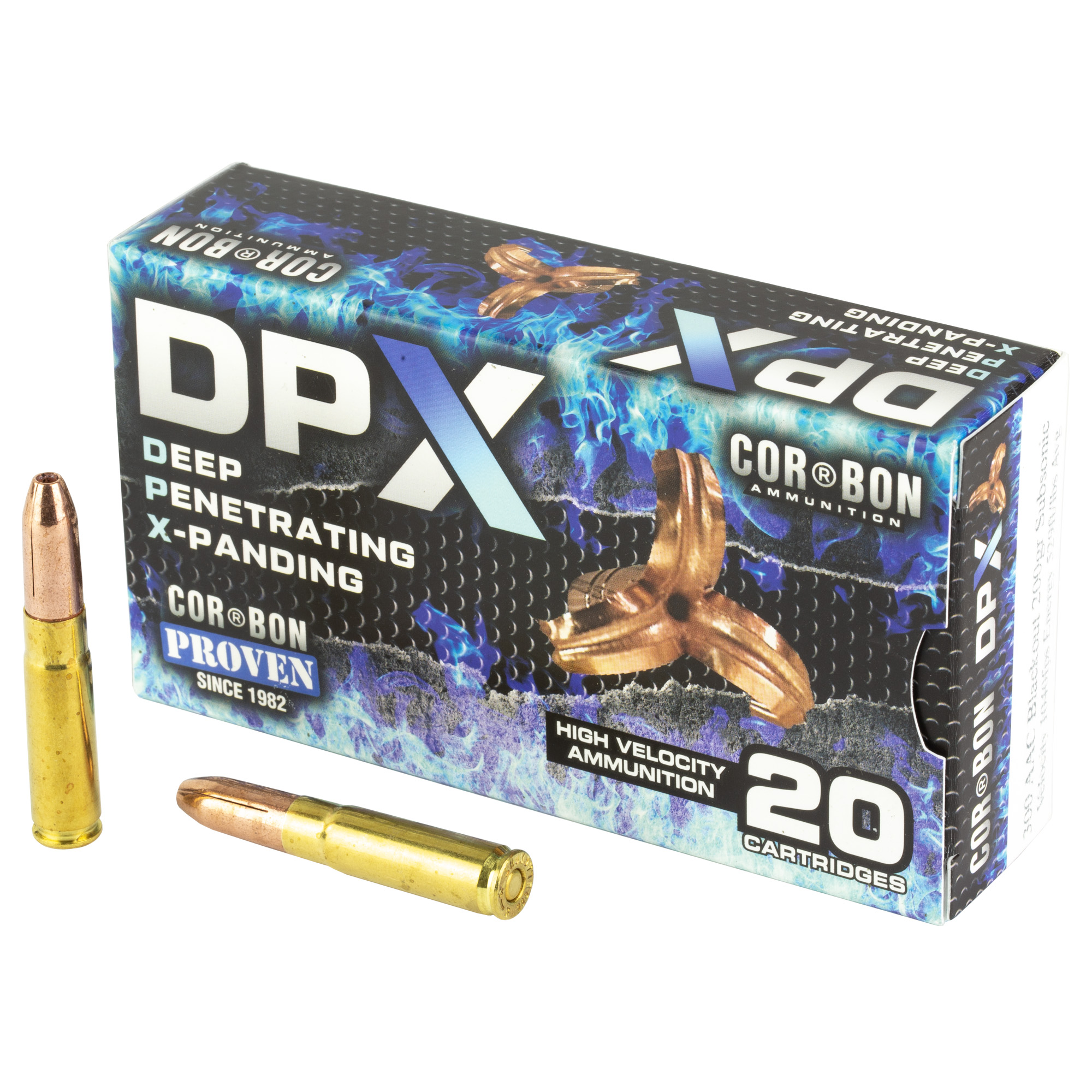 Bon Deep Penetrating X Bullet Subsonic 300 Blackout 200 Grain Expanding Solid Copper Hollow Point Box Of 20 Rounds DPX300AAC200 Ammo