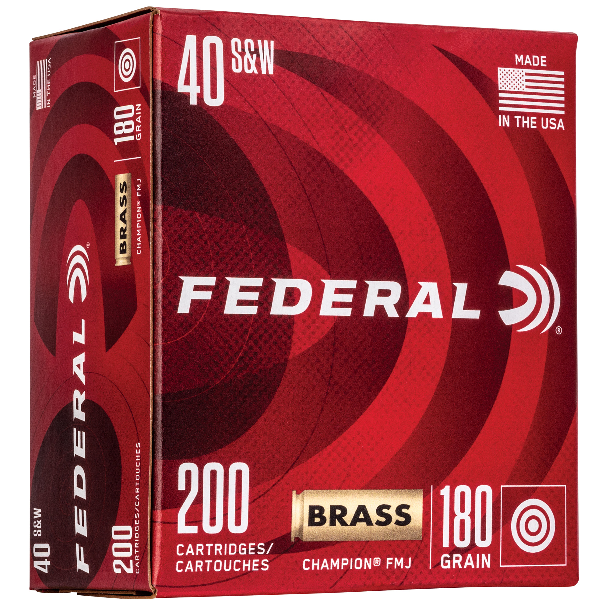 eral WM52232 Champion Training Full Metal Jacket 180 Grain .40 S&W 1000 Fps Ammo