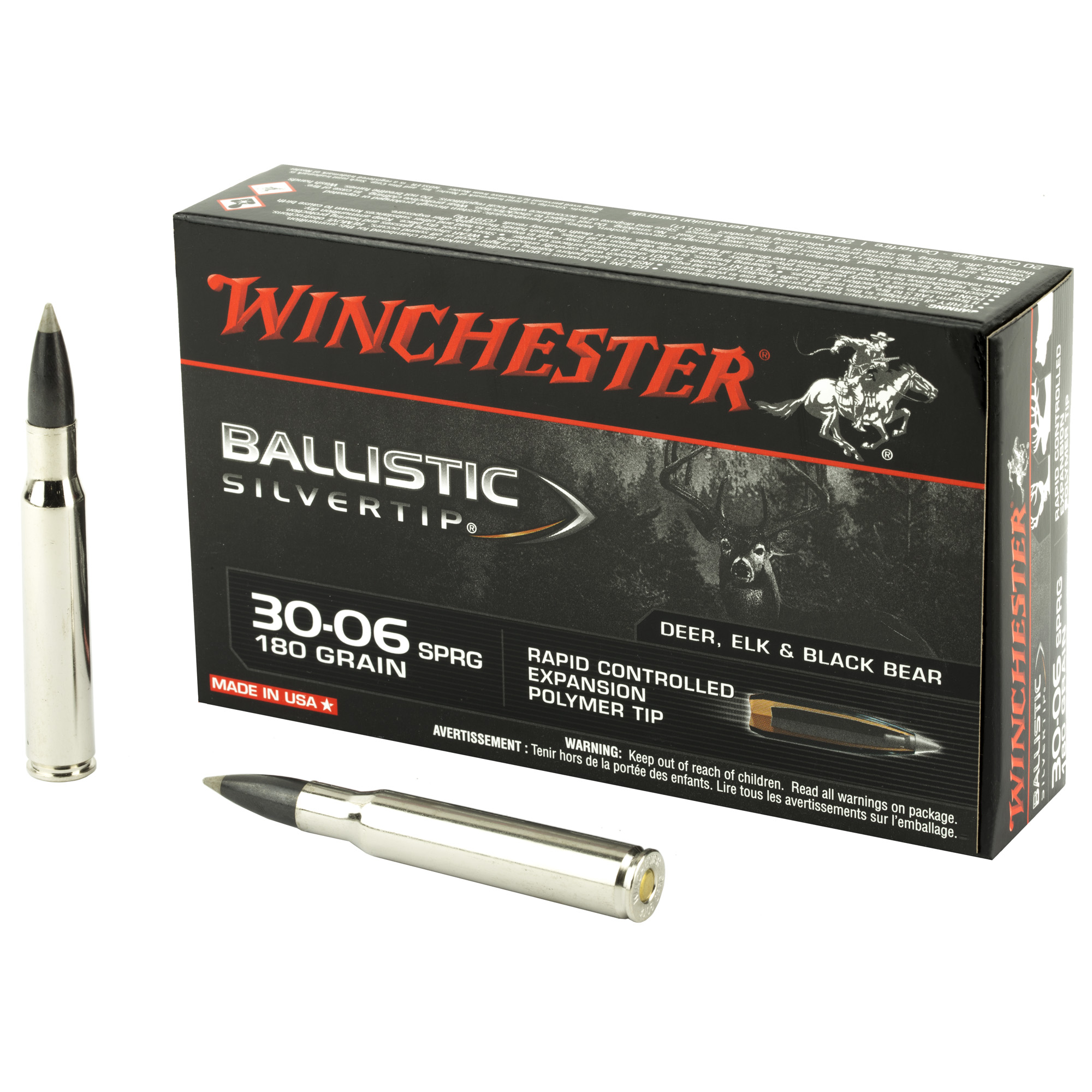 chester Ballistic Silvertip Rifle 30-06 Sprg. 180 Gr. Ballistic Silvertip 20 Rd. Ammo