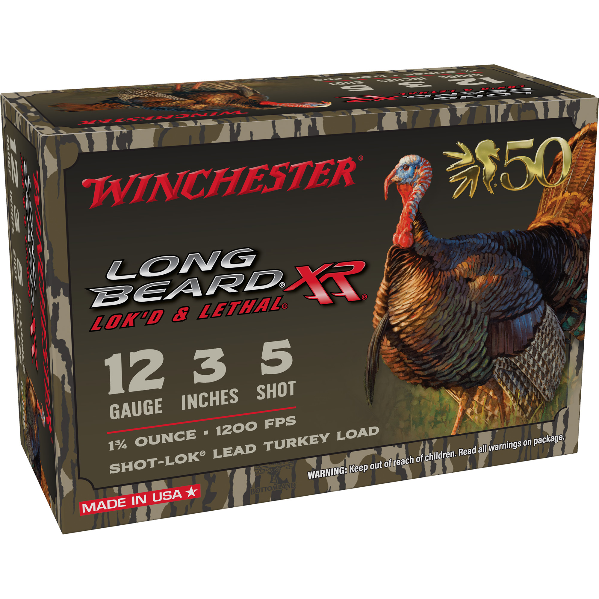 Winchester 12 Gauge STLB1235N Long Beard XR 3 1-3/4oz 5 Shot chester 12 Gauge STLB1235N Long Beard XR 3 1-3/4oz 5 Shot Ammo