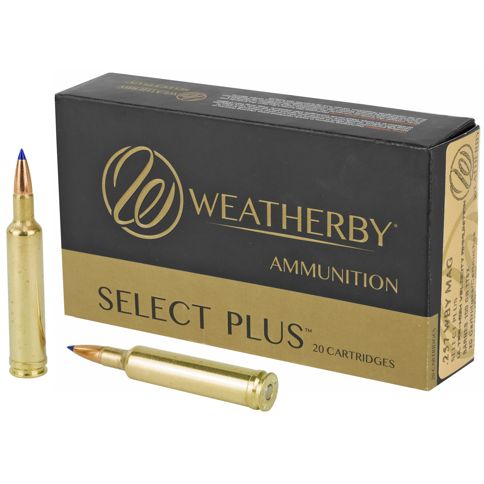 Weatherby B257100TTSX Select Plus Barnes Tipped TSX Lead Free 100 Grain  257 Weatherby Mag 3570 fps