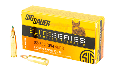 Sig Sauer Sig Sauer Elite Series Varmint & Predator .22-250 Remington 40 Gr PolyTip Sauer Sig Sauer Elite Series Varmint & Predator .22-250 Remington 40 Gr PolyTip Ammo